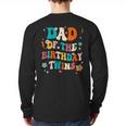 Dad Of The Birthday Twins Boys Girls Party Retro Bday Long Sleeve T-Shirt Back Print Dad Of The Birthday Twins Boys Girls Party Retro Bday Long Sleeve T-Shirt Back Print