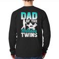 Dad Of The Birthday Twins Celebrate Cute Twin Father Daddy Long Sleeve T-Shirt Back Print