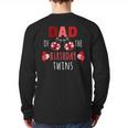 Dad Of The Birthday Twins Ladybug Birthday Family Matching Long Sleeve T-Shirt Back Print
