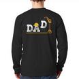 Dad Construction Excavator Family Matching Bday Party Long Sleeve T-Shirt Back Print