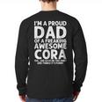Dad Of CORA Father's Day Personalized Name Joke Long Sleeve T-Shirt Back Print