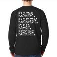 Dad Dada Daddy Bruh Papa Cow Daddy Love Cows Dad Cow Print Long Sleeve T-Shirt Back Print