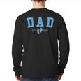 Dad Est 2026 Blue Baby Feet First Time Boy Daddy Long Sleeve T-Shirt Back Print