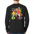 Dad Farm Animal Birthday Family Matching Party Long Sleeve T-Shirt Back Print