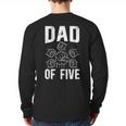 Dad Of Five Father Of 5 Proud Dad Of 5 Father Of Five Long Sleeve T-Shirt Back Print