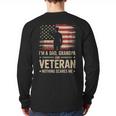Im A Dad Grandpa And A Veteran Nothing Scares Me Veteran Long Sleeve T-Shirt Back Print