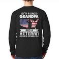 Dad Grandpa Veteran Nothing Scares Patriotic Veterans Day Long Sleeve T-Shirt Back Print