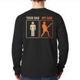 Your Dad My Dad Guitar Guitarist Rock Father's Day Long Sleeve T-Shirt Back Print