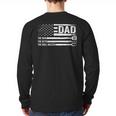 Dad The Man The Myth The Grill Master USA Flag Father's Day Long Sleeve T-Shirt Back Print