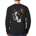Dad Mom Cool Dog Sunglasses Boston Terrier Long Sleeve T-Shirt Back Print