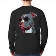 Dad Mom Cool Dog Sunglasses Pitbull Long Sleeve T-Shirt Back Print Dad Mom Cool Dog Sunglasses Pitbull Long Sleeve T-Shirt Back Print