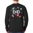 Dad Outer Space Galaxy Birthday For Family Long Sleeve T-Shirt Back Print