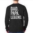 Dad Papa Legend Vintage Distressed Bold Papa Graphic Long Sleeve T-Shirt Back Print Dad Papa Legend Vintage Distressed Bold Papa Graphic Long Sleeve T-Shirt Back Print