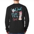 Dad Of The Par-Tea Girl Floral Tea Party Birthday Family Long Sleeve T-Shirt Back Print