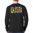Dad Parent Brick Master Builder Building Blocks Set FamilyLong Sleeve T-Shirt Back Print
