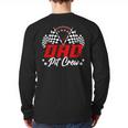 Dad Pit Crew Birthday Party Race Car Lover Racing Family Long Sleeve T-Shirt Back Print