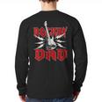 Dad Rockin One Birthday Family Matching Rock Guitar Long Sleeve T-Shirt Back Print