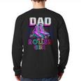 Dad Of Roller Girl Roller Skating Birthday Matching Family Long Sleeve T-Shirt Back Print