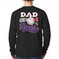Dad Rookie Of Year 1st Birthday Baseball Theme Matching Long Sleeve T-Shirt Back Print