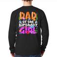 Dad Under Sea Birthday Party Girls Ocean Sea Animals Themed Long Sleeve T-Shirt Back Print