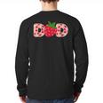 Dad Strawberry First Birthday Family Strawberry Long Sleeve T-Shirt Back Print