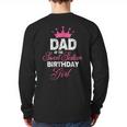 Dad Of The Sweet Sixteen Birthday Girl 16th Pink Crown Long Sleeve T-Shirt Back Print