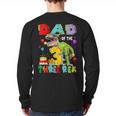 Dad Of The Three Rex 3Rd Birthday Boy Dinosaur T-Rex Long Sleeve T-Shirt Back Print