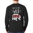 Dad Of The Wild One Shirt Bear Lumberjack 1st Birthday Tee Long Sleeve T-Shirt Back Print