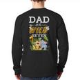 Dad Of The Wild Seven Animal Safari 7th Birthday Party Long Sleeve T-Shirt Back Print