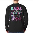 Dada Of The Birthday For Girl Dinosaur T-Rex Party Family Long Sleeve T-Shirt Back Print
