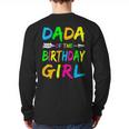 Dada Of The Birthday Girl Retro 80's Party Shirt Long Sleeve T-Shirt Back Print Dada Of The Birthday Girl Retro 80's Party Shirt Long Sleeve T-Shirt Back Print