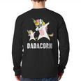 Dadacorn Shirt Unicorn Dad And Baby Best Father Long Sleeve T-Shirt Back Print