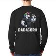 Dadacorn Unicorn Dad Papa Father's Day Daughter Long Sleeve T-Shirt Back Print