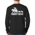 Daddy Bear 3 Cubs Shirt Daddy Bear 3 Kids Tshirt Dad 3 Kids Long Sleeve T-Shirt Back Print