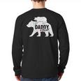 Daddy Bear Fathers Day Cute Baby Cub Papa Dad-a Pops Small Long Sleeve T-Shirt Back Print