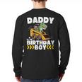 Daddy Of The Birthday Boy Dinosaur Construction Worker Truck Long Sleeve T-Shirt Back Print