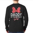 Daddy Of The Birthday Girl Cute Pink Bow Family Matching Long Sleeve T-Shirt Back Print