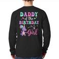 Daddy Of The Birthday For Girl Dinosaur T-Rex Party Family Long Sleeve T-Shirt Back Print