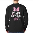 Daddy Of The Birthday Girl Pink Bow Birthday Family Matching Long Sleeve T-Shirt Back Print