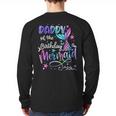 Daddy Of The Birthday Mermaid Matching Family Party Father's Long Sleeve T-Shirt Back Print Daddy Of The Birthday Mermaid Matching Family Party Father's Long Sleeve T-Shirt Back Print