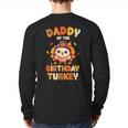 Daddy Of The Birthday Turkey Family 1st Birthday Boy Long Sleeve T-Shirt Back Print