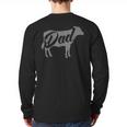 Daddy Cow For Dad's Who Lover Cows Long Sleeve T-Shirt Back Print
