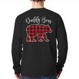 Daddy Dad Bear Pajama Red Buffalo Xmas Family Christmas Long Sleeve T-Shirt Back Print
