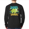 Daddy Dad Saurus Rex Dinosaur Dino For Father Long Sleeve T-Shirt Back Print