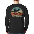 Daddy Dinosaur Daddysaurus 3 Three Kids Xmas Long Sleeve T-Shirt Back Print