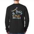 Daddy Of Mr One-Derful Party Blue-Gold Dad Boy 1st Birthday Long Sleeve T-Shirt Back Print