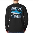 Daddy SharkShirt Fathers Day Family Matching Dad Long Sleeve T-Shirt Back Print