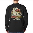 Daddysaurus Shirt T-Rex Dad Dinosaur Long Sleeve T-Shirt Back Print