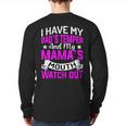 I Have My Dad's Temper & My Mama's Mouth Daughter Kids Long Sleeve T-Shirt Back Print