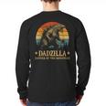 Dadzilla-Father Of The Monsters Dad Father's Day Long Sleeve T-Shirt Back Print